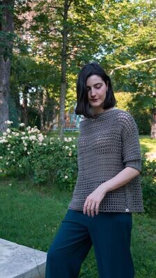 Pattern Maglia a rete con scollo a barchetta