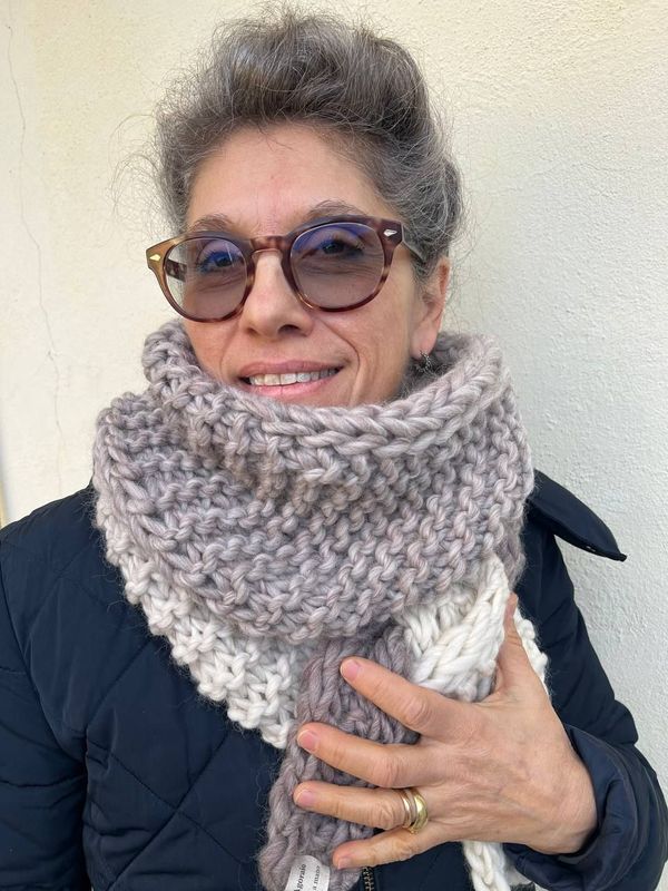 KIT FERRI - SCIARPA A DOPPIA PUNTA - Tortora Degradé