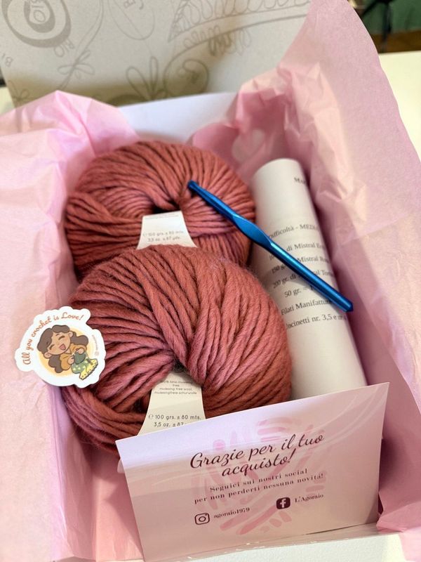 ​KIT UNCINETTO - CAPPELLO - Rosa antico