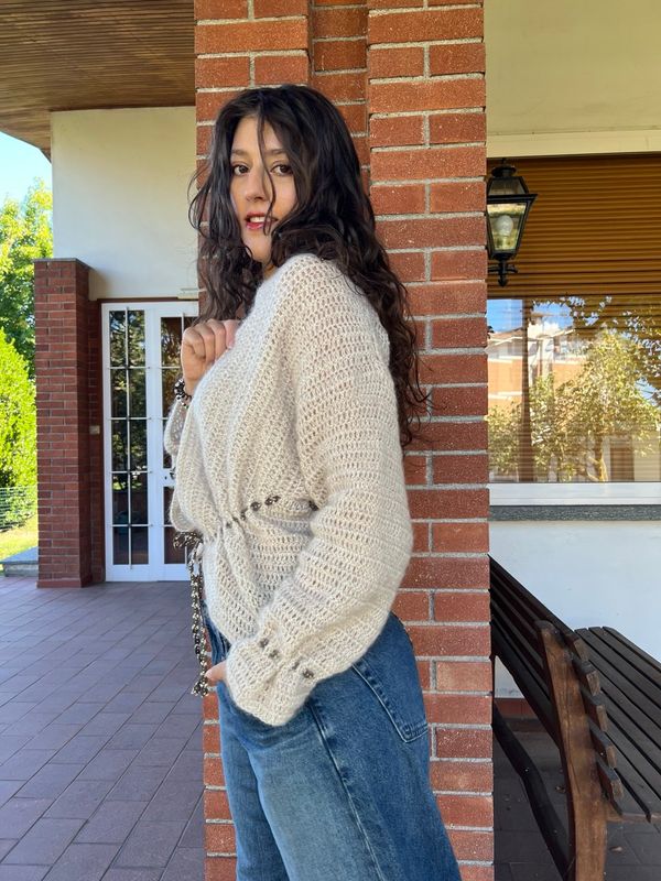 PATTERN - Golfino uncinetto con lacci