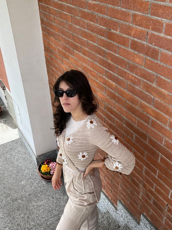 PATTERN - Golfino Daisy Uncinetto
