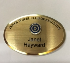 Oval Gold Name Badge