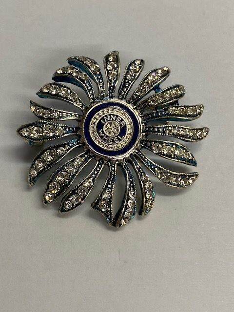 White Burst Brooch