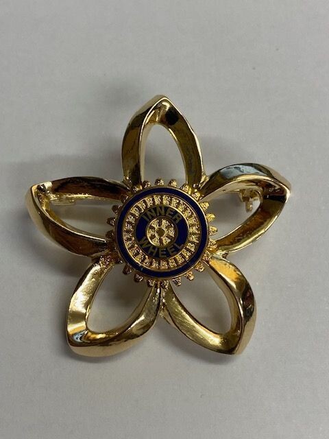 Gold Flower Brooch
