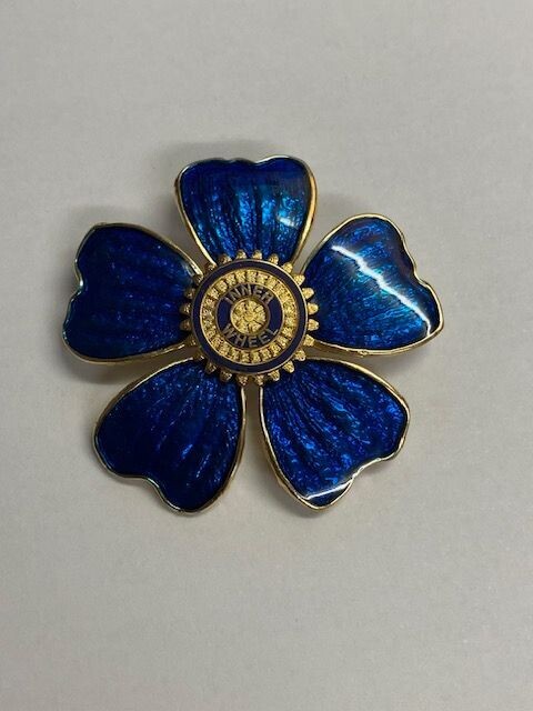 Blue Flower Brooch
