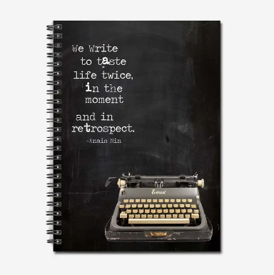 We Write to Taste Life Twice Unlined Blank Notebook