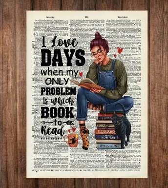 I Love Days - Vintage Dictionary Print