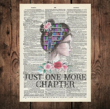 Just One More Chapter - Vintage Dictionary Print
