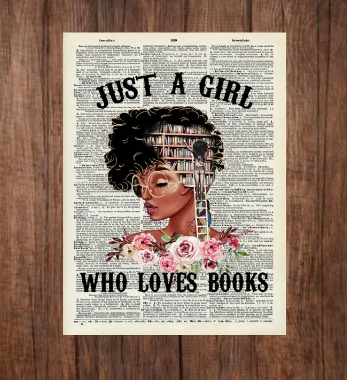 Just a Girl Who Loves Books - Vintage Dictionary Print