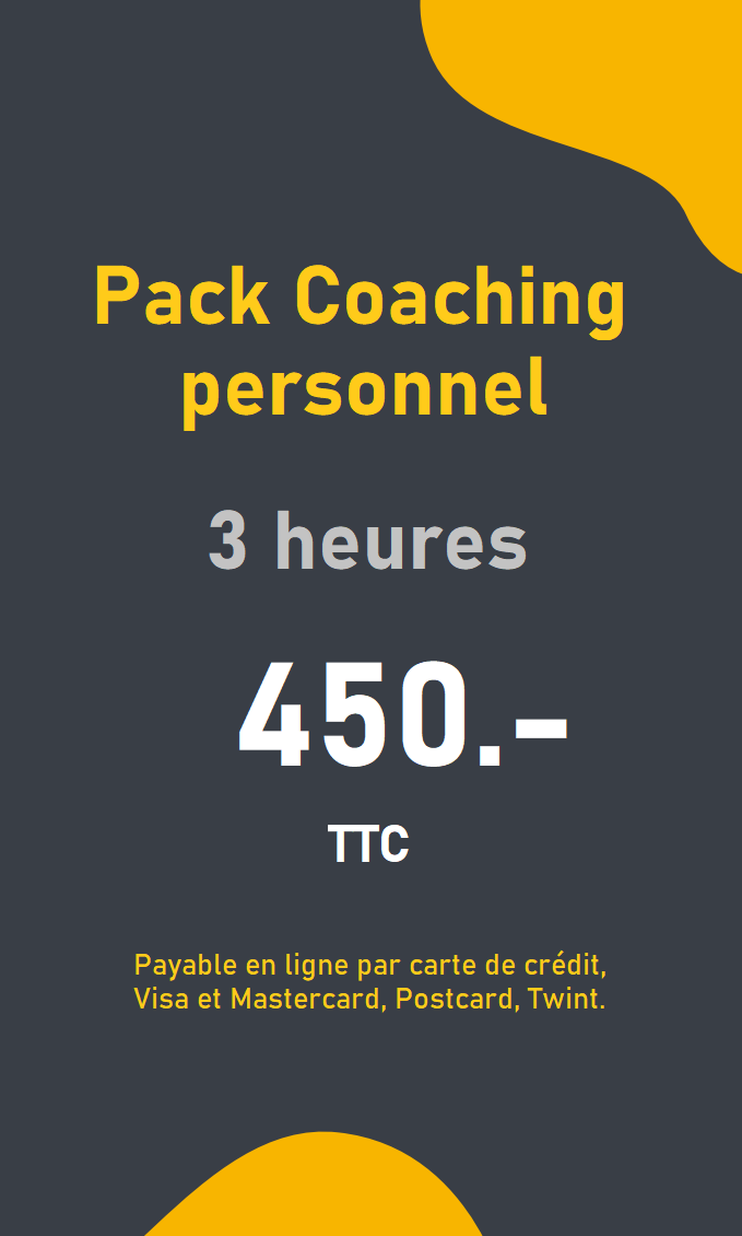 Forfait 3 heures (Coaching personnel)