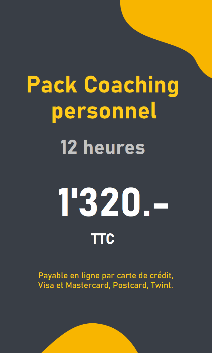 Forfait 12 heures (Coaching personnel)