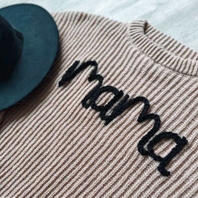 Adult Personalized Hand-Embroidered Sweater