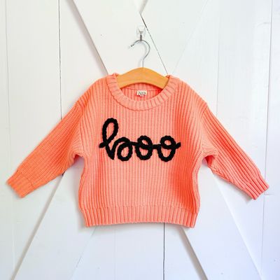 Adult Halloween Boo Sweater