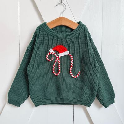 Candy Cane Letters Sweater