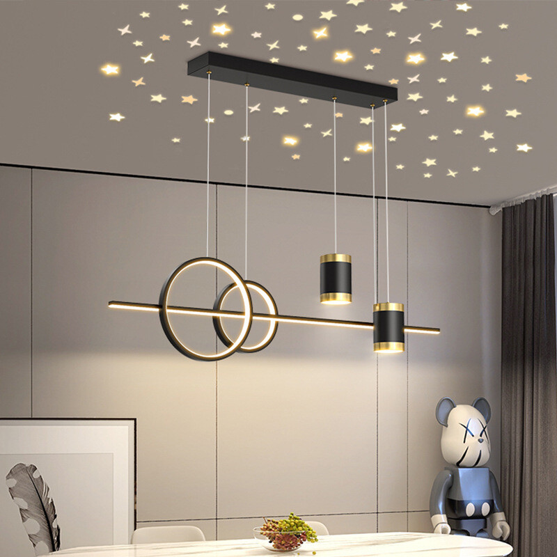 Restaurant Lamp Chandelier Light Luxury Lamp Modern Minimalist Dining Room Dining Table Bar Starry Sky Nordic Minimalist 2021 New