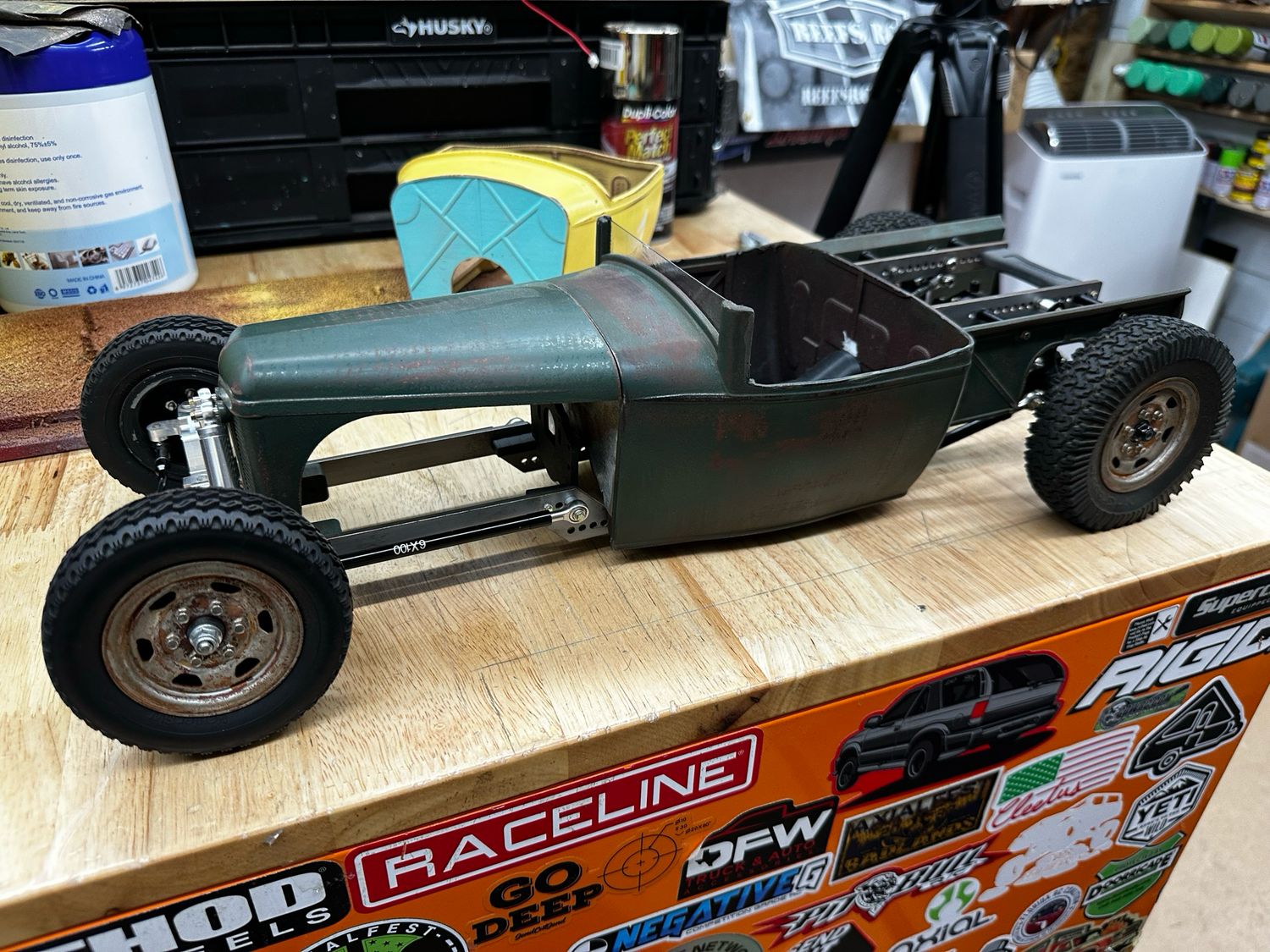 RCratrod Roadster Prototype Complete chassis, body, bed, axles suspension, NO WHEELS/Tires