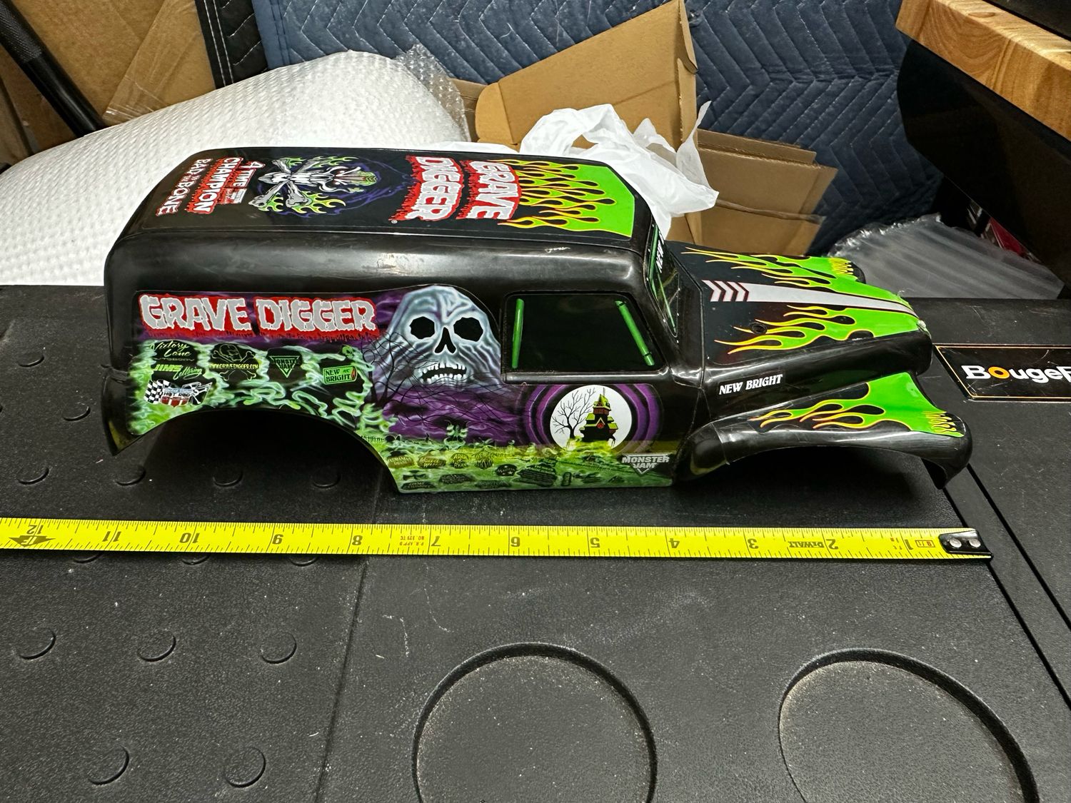 New Bright Grave Digger RC Body 1/24 1/18 11 inches long