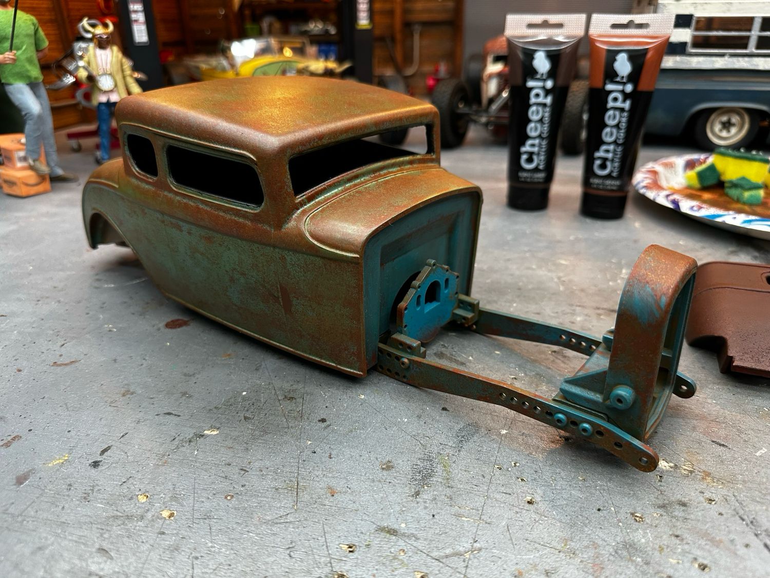 Full Weathered 5 window coupe &amp; chassis set