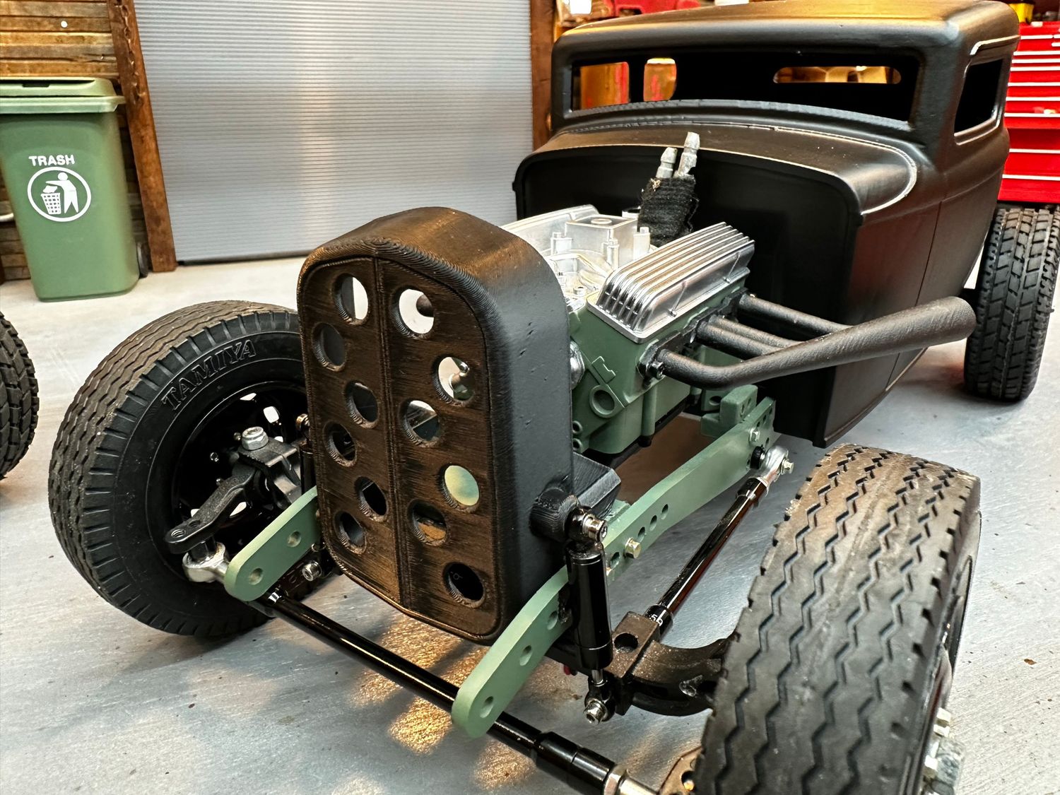 Hot Rod V2 Grill w speed hole design, Black ABS Print