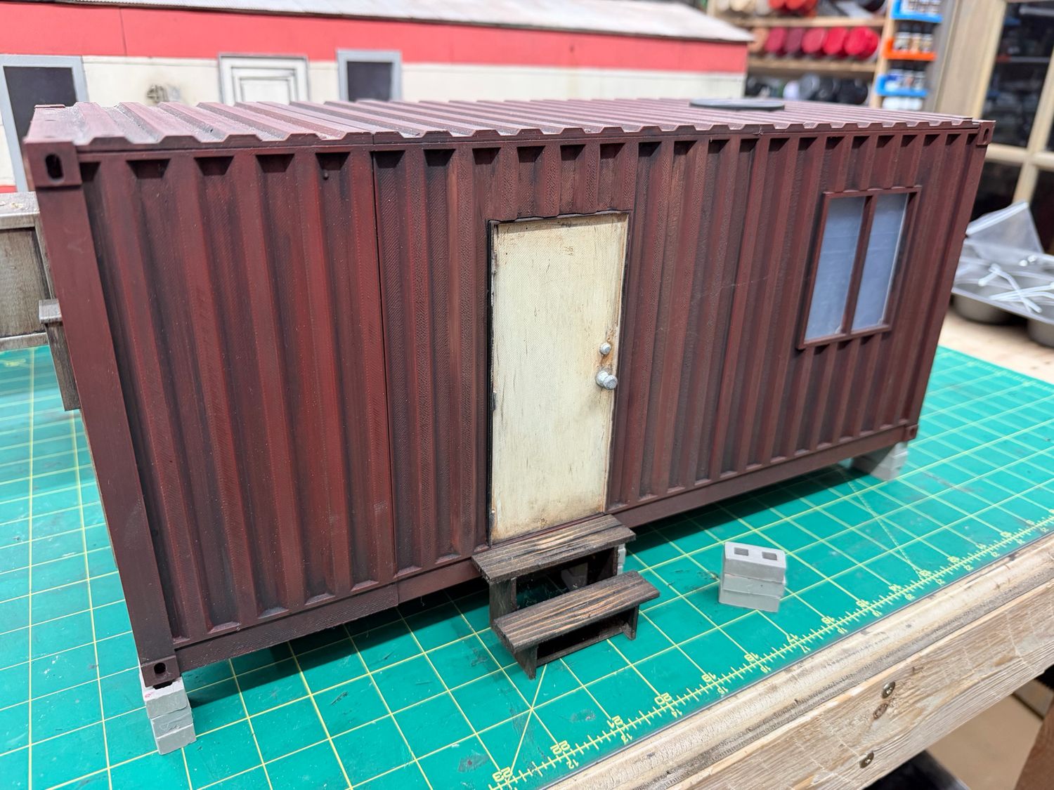 1 of a kind 1/10 scale Shipping Container Office
