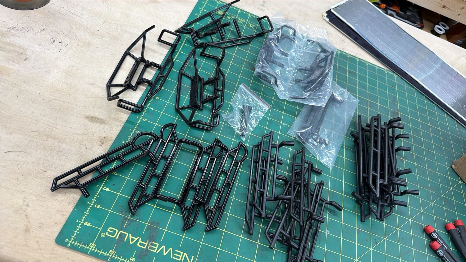 Huge lot of RC4wd stock plastic sliders and bumpers, TF2 Hilux