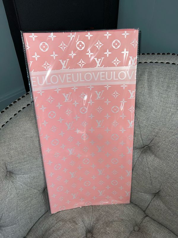 1 Bag 20 Sheets Love LV Pink Flower Paper