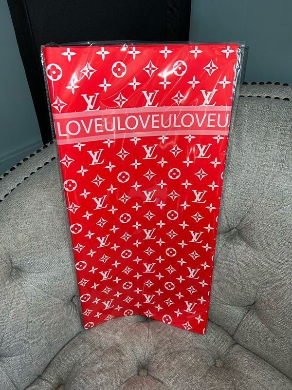 1 Bag 20 Sheets Love LV Red Flower Paper