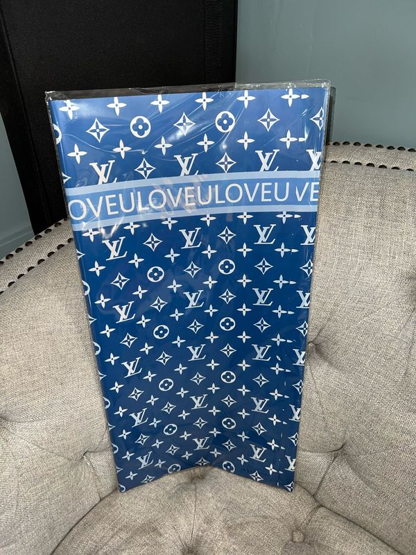 1 Bag 20 Sheets Love LV Blue Flower Paper