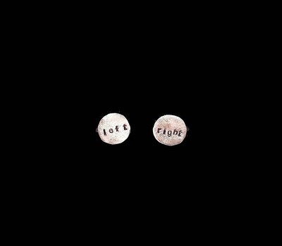 Left and Right Sterling Silver Stud Earrings