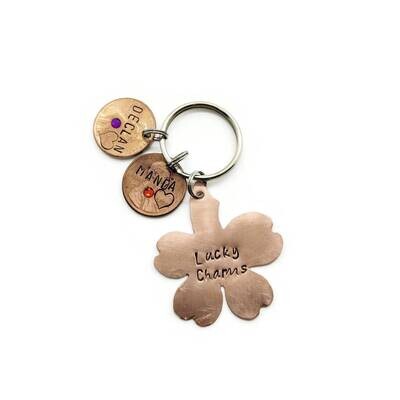 Lucky Charms Four Leaf Clover Keychain