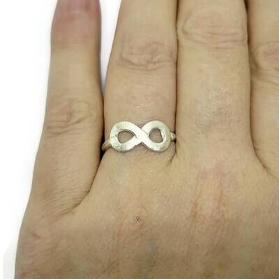 Sterling Silver Infinity Ring, US Size 7 1/2