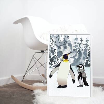 Moe the Penguin Meets Cousin Marvin Digital Print #2
