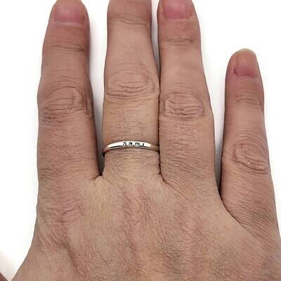 Sterling Silver Name Stacker Ring