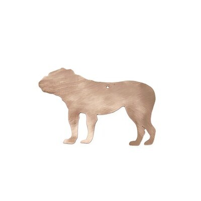 One of a Kind Copper Bulldog Ornament