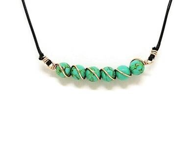Turquoise and Copper Necklace,