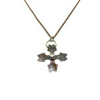 Mixed Metal One of a Kind Cross Pendant