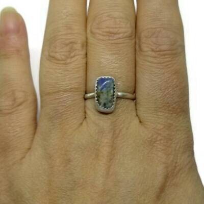 Sterling Silver Lapis Lazuli Nugget Ring US Size 8
