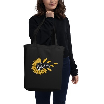 Believe Sunflower Eco Tote Bag