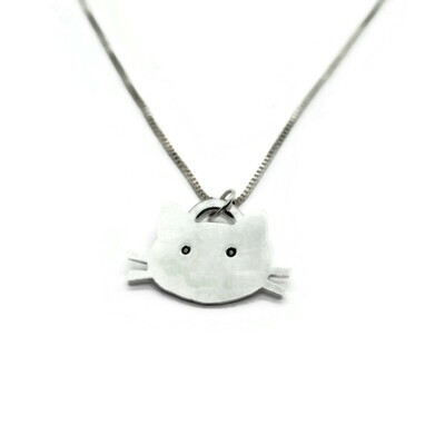 Sterling Silver Kitty Cat Pendant