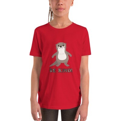 Snuggles the Otter Be Kind! Youth Short Sleeve T-Shirt