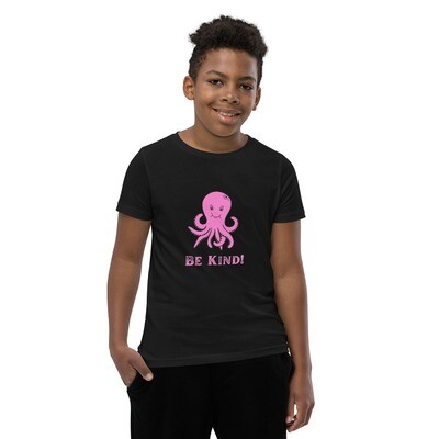 Peggy the Octopus Be Kind! Youth Short Sleeve T-Shirt
