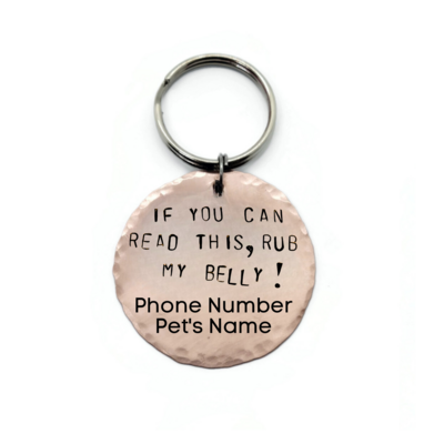 If You Can Read This, Rub My Belly! Pet ID Tag