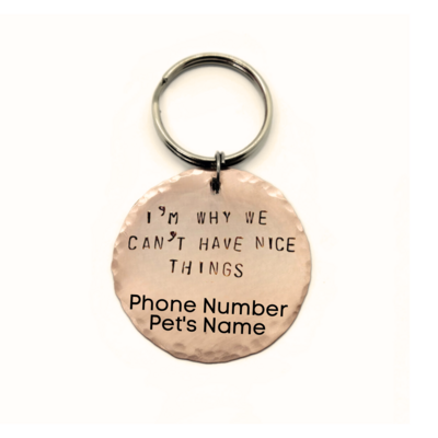 I'm Why We Can't Have Nice Things Pet ID Tag