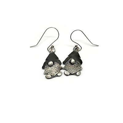 &quot;Magriol &amp; Dugril&quot; Mixed Metal Gnome Earrings