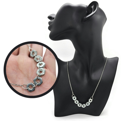 Unisex Stainless Steel Nut Necklace