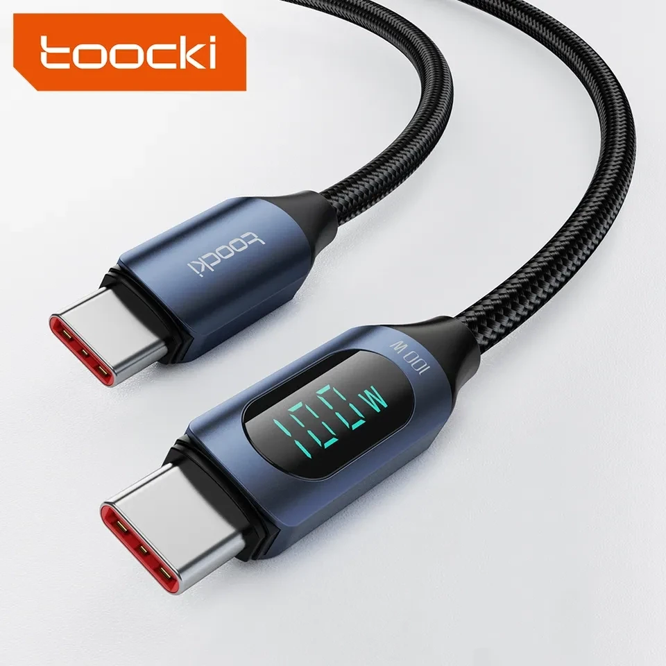 Type-c, Fast charging cable with real-time power display.