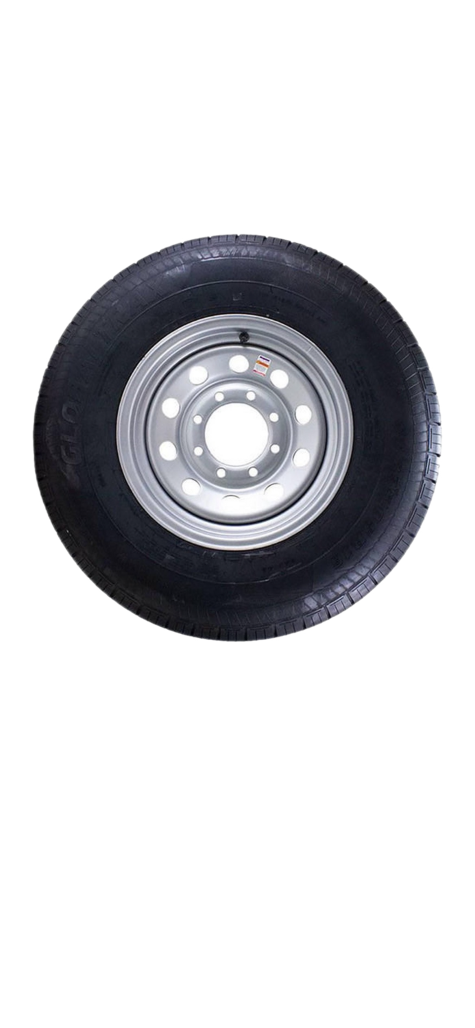 Trailer tire and wheel assembly Kenda 235 80 16