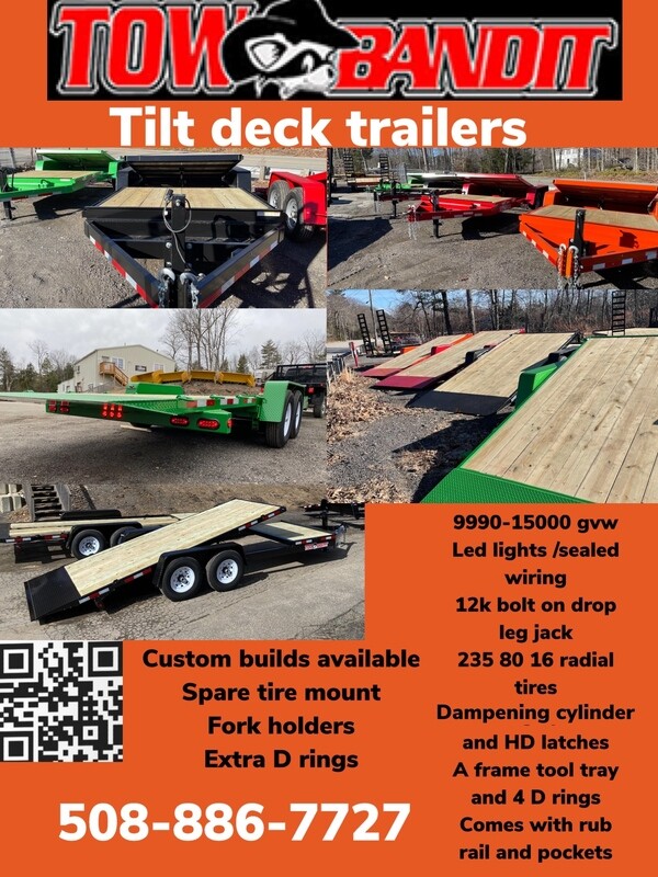 Tilt deck trailers