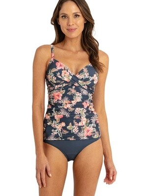 Sunseeker Chile Twist Front Singlet - Midnight