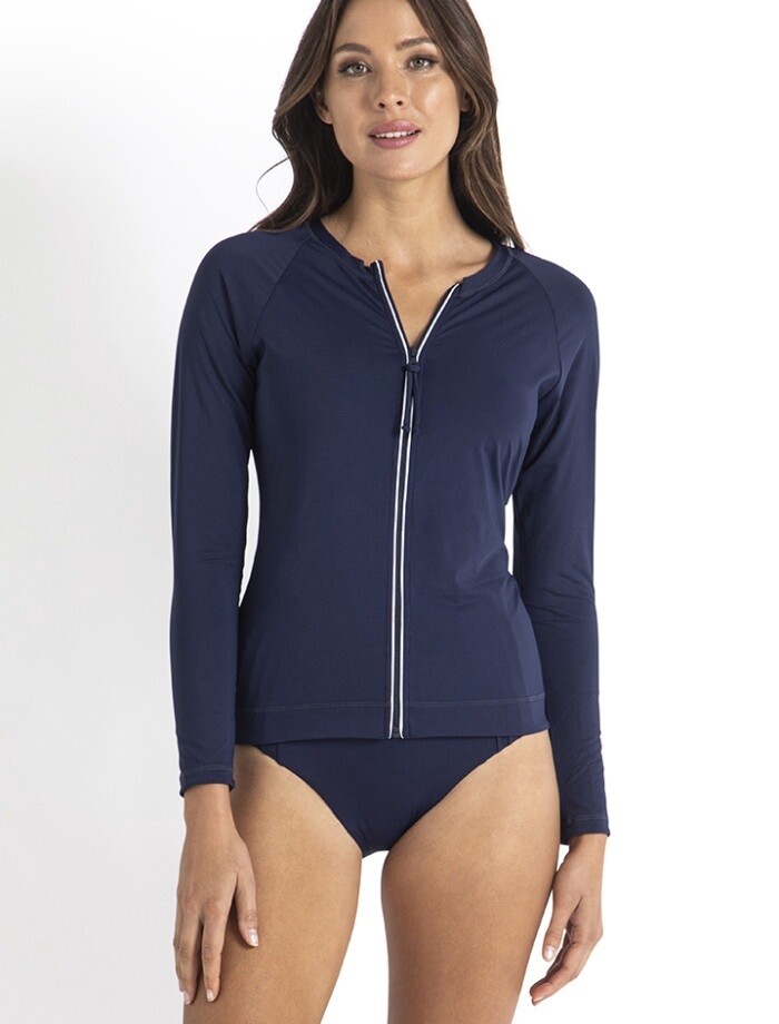 Sunseeker Basix Zip Front Rashie - Ink